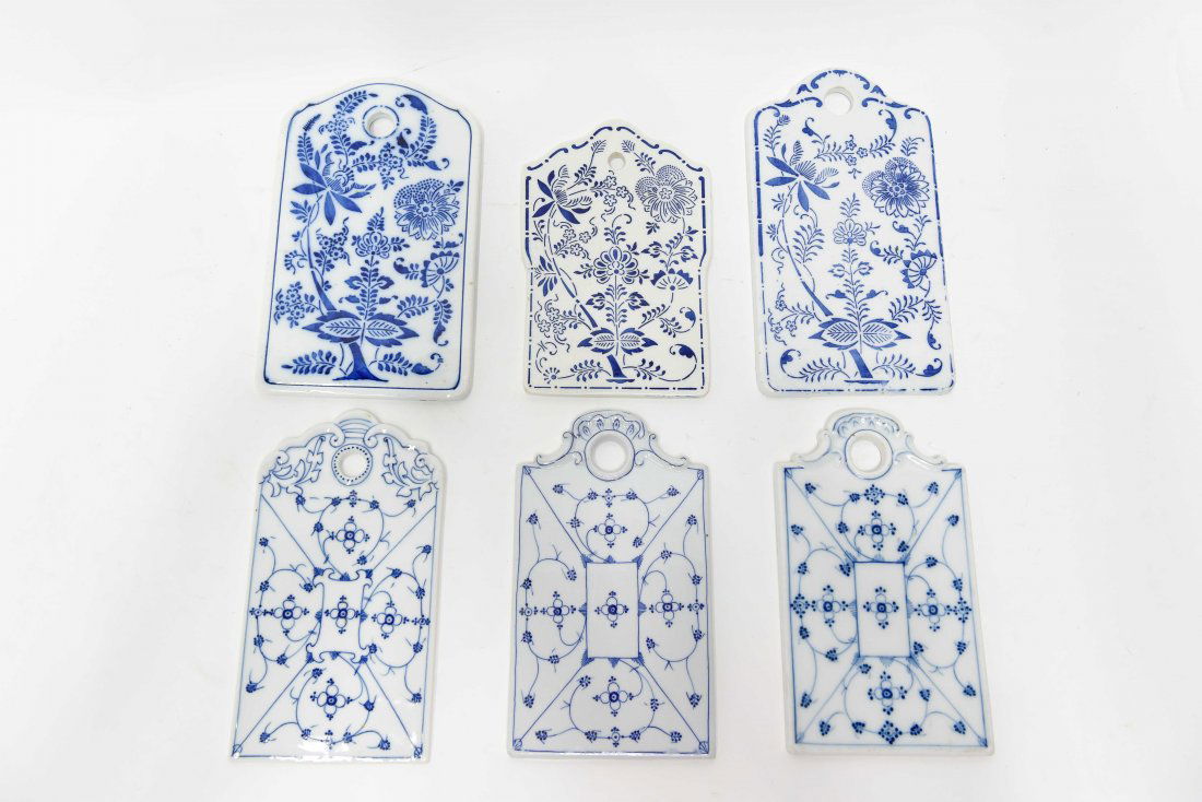 GROUPING OF PORCELAIN CHEESE BOARDS (1 of 10)