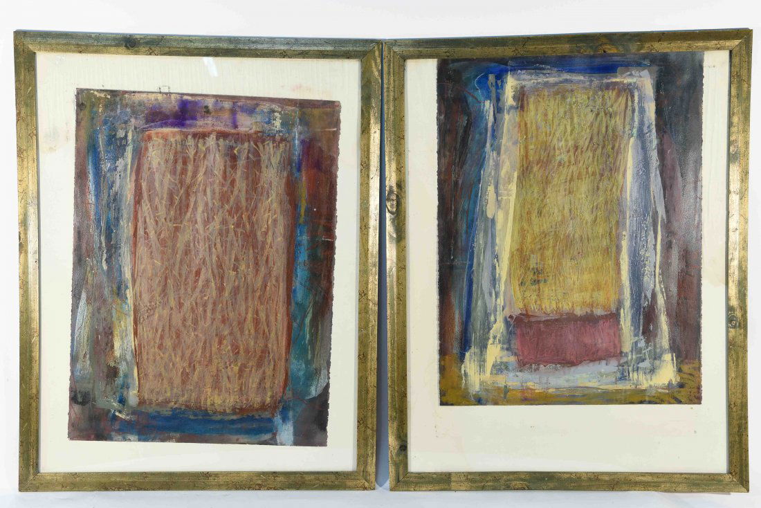 (2) ANN SAUNDERS ABSTRACT PAINTINGS CIRCA 1997 (1 of 10)