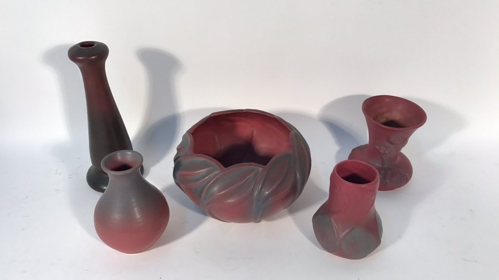 (5) GROUPING OF VAN BRIGGLE POTTERY (1 of 5)