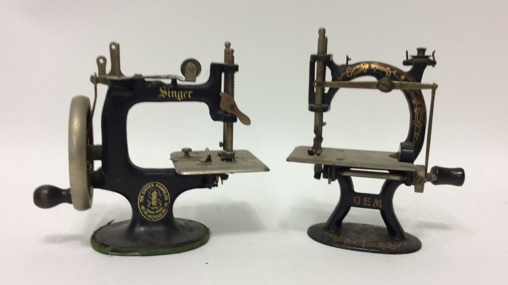 (2) ANTIQUE CHILDS SEWING MACHINES (1 of 6)