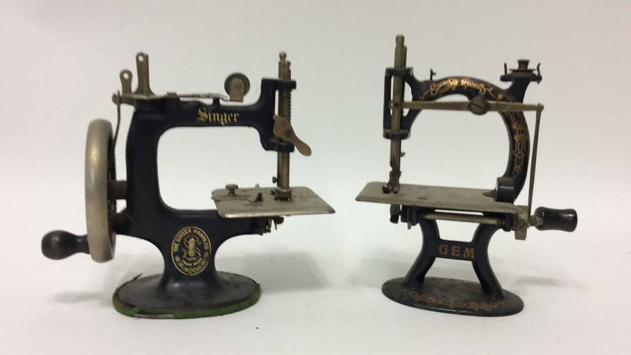(2) Antique Childs Sewing Machines