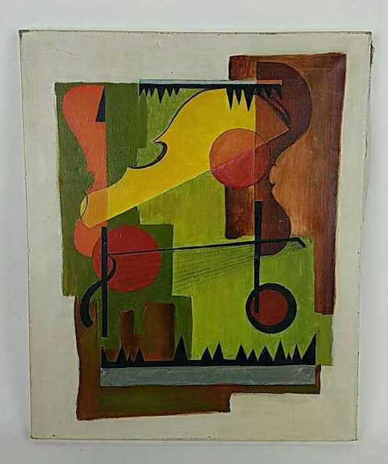 20TH CENTURY ABSTRACT O/C PAINTING (1 of 3)
