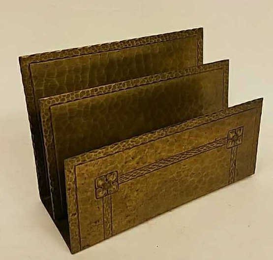 ROYCROFT HAMMERED COPPER LETTER HOLDER (1 of 5)