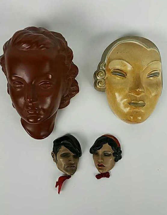 (4) ART DECO HEADS (1 of 8)