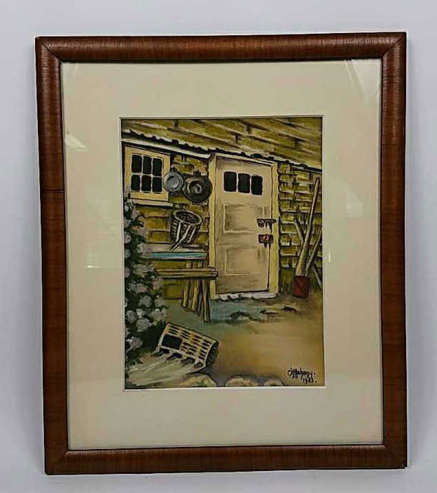 PAINTING SIGNED MAHONY 1923 (1 of 5)