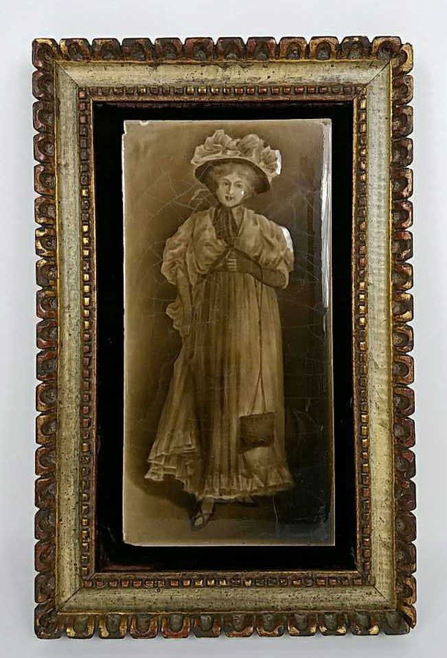 19TH/ 20TH C. PORCELAIN TILE PLAQUE (1 of 5)