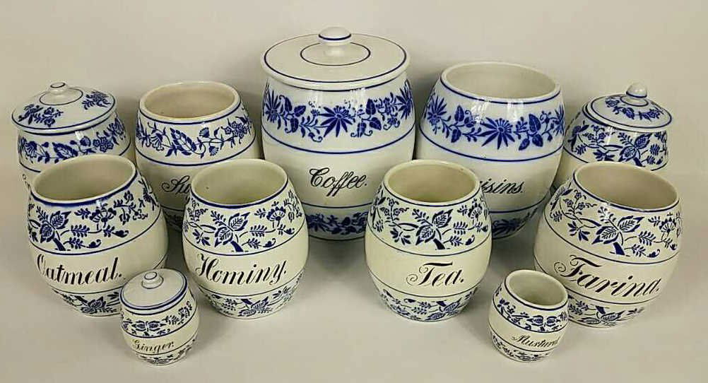 GERMAN PORCELAIN CANISTER SET (1 of 5)