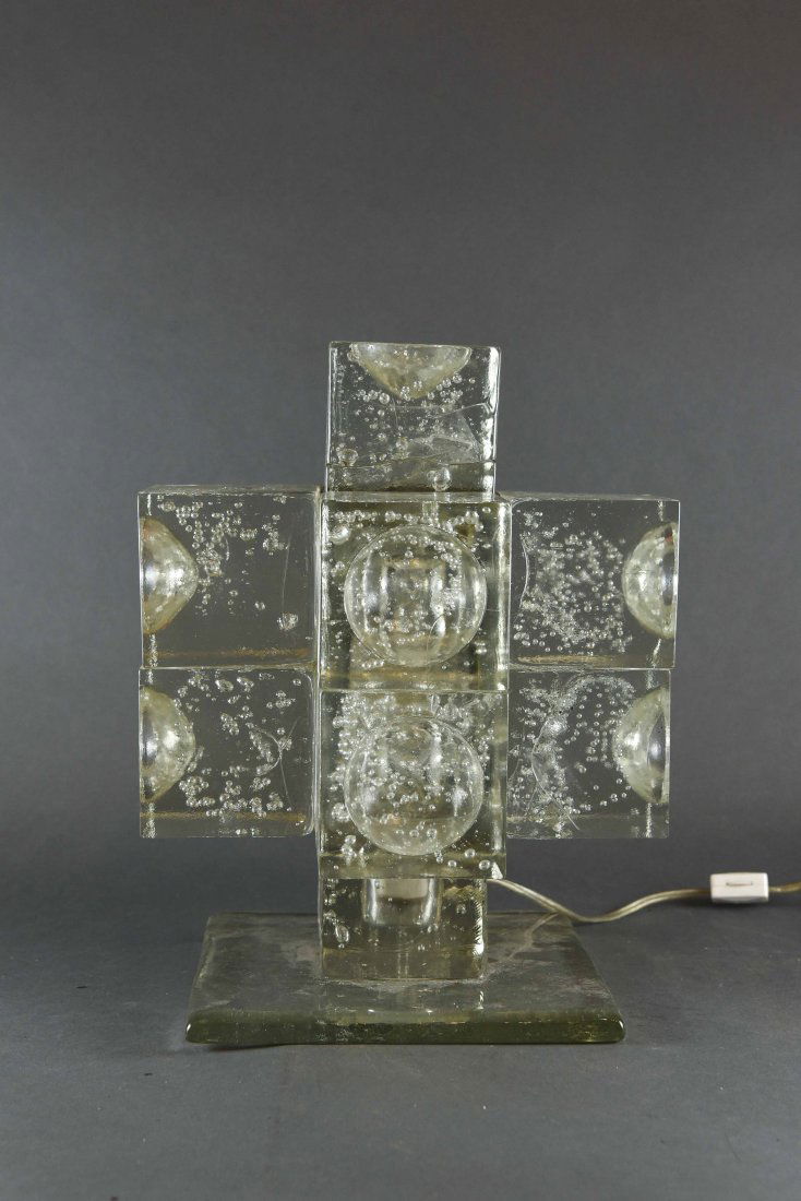 GERMAN GLASS BLOCK LAMP (1 of 10)