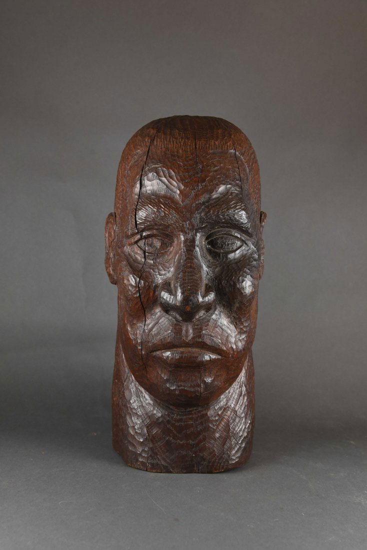 LARGE LIGNUM VITAE WPA FIGURE CARVING (1 of 10)