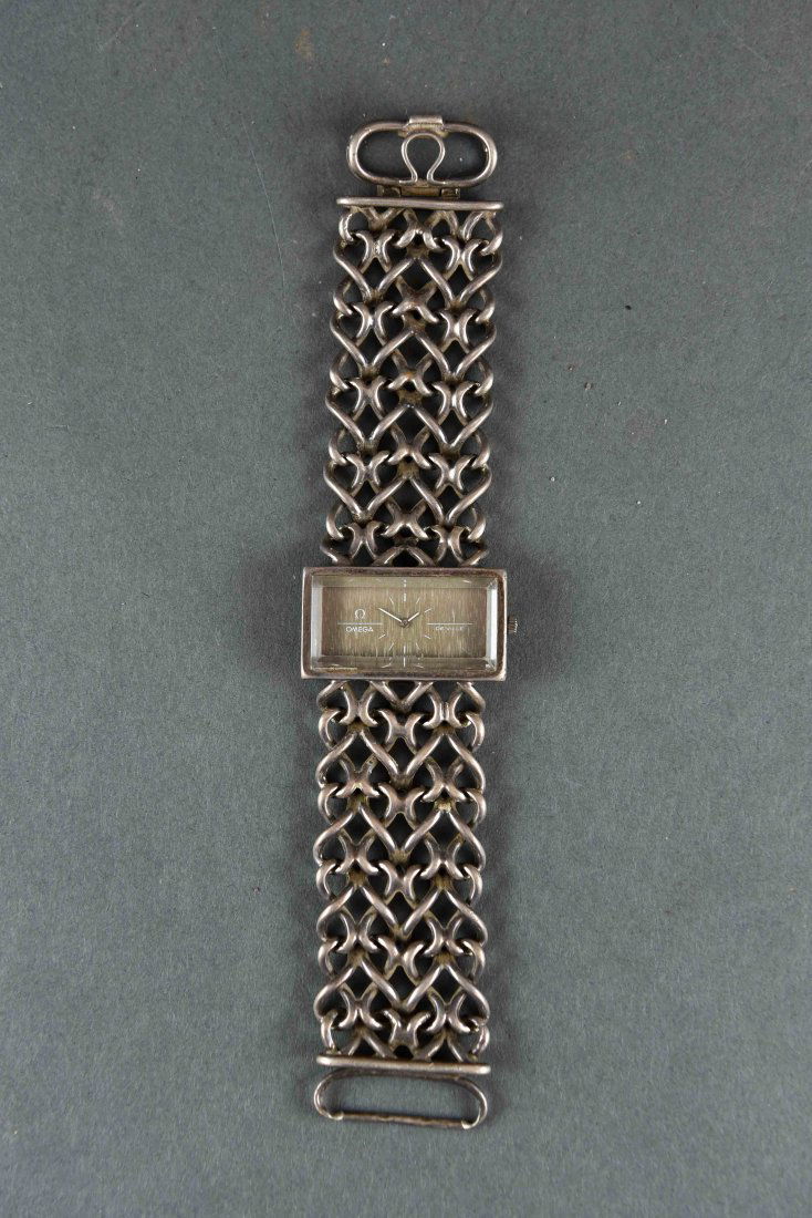 STERLING SILVER WATCH WITH BRAIDED BAND BY OMEGA (1 of 8)