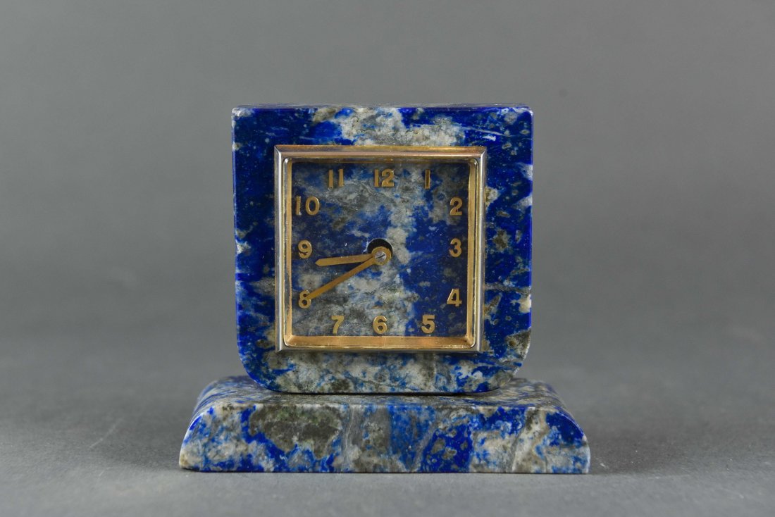 TIFFANY LAPIS CLOCK (1 of 7)