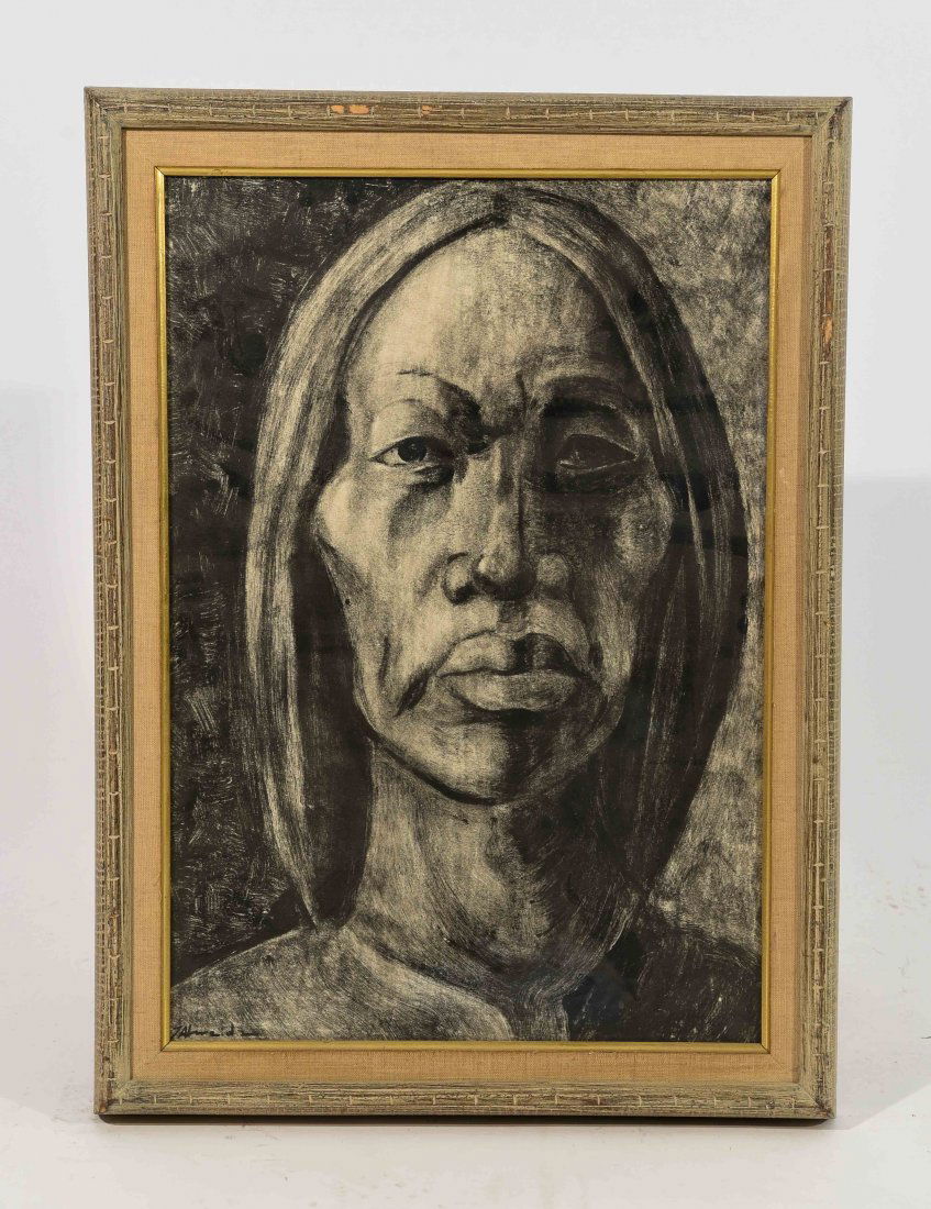 CHARCOAL NATIVE AMERICAN DRAWING (1 of 8)