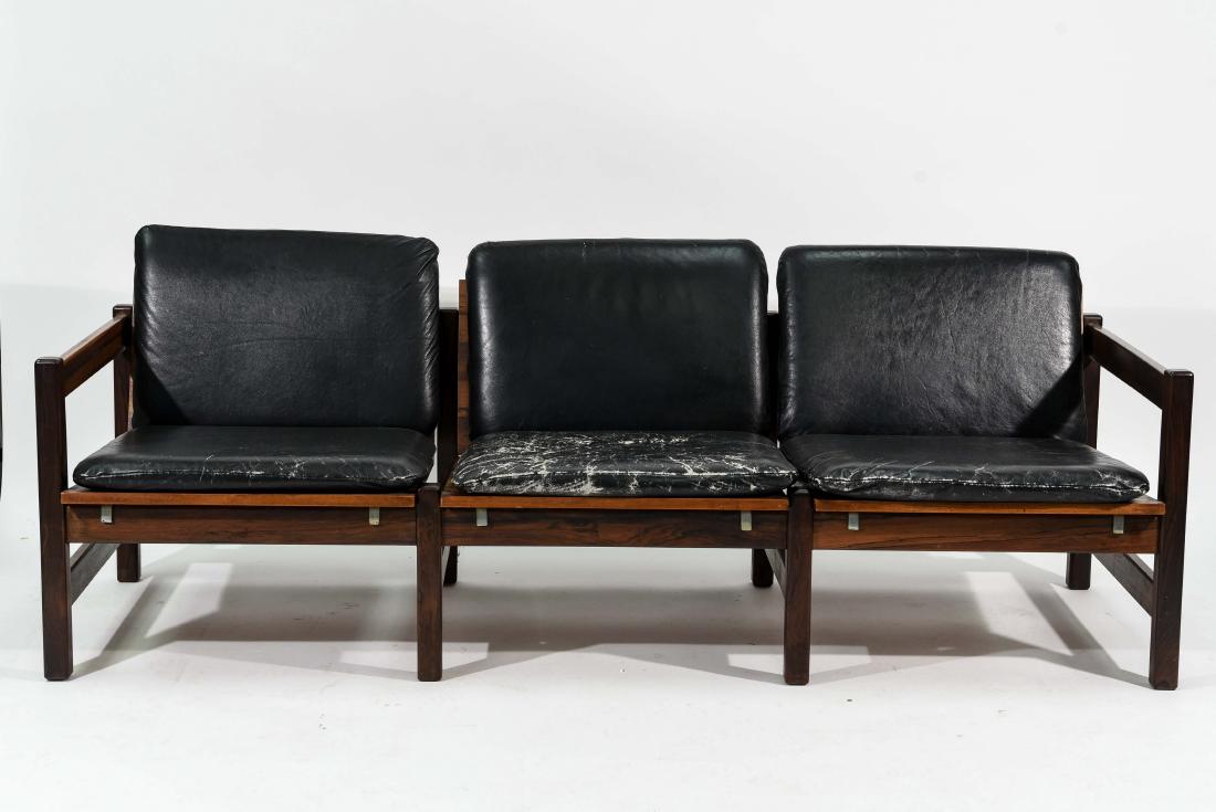ROSEWOOD & LEATHER SOFA (1 of 9)