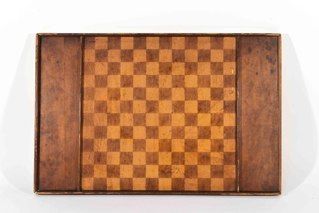 FOLK ART PAINTED CHECKER BOARD (1 of 8)