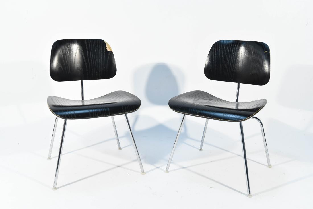 PAIR OF EAMES DCM CHAIRS (1 of 9)