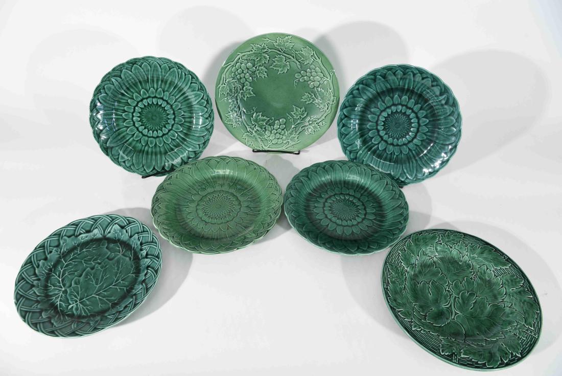 19TH C MAJOLICA PLATES (1 of 9)