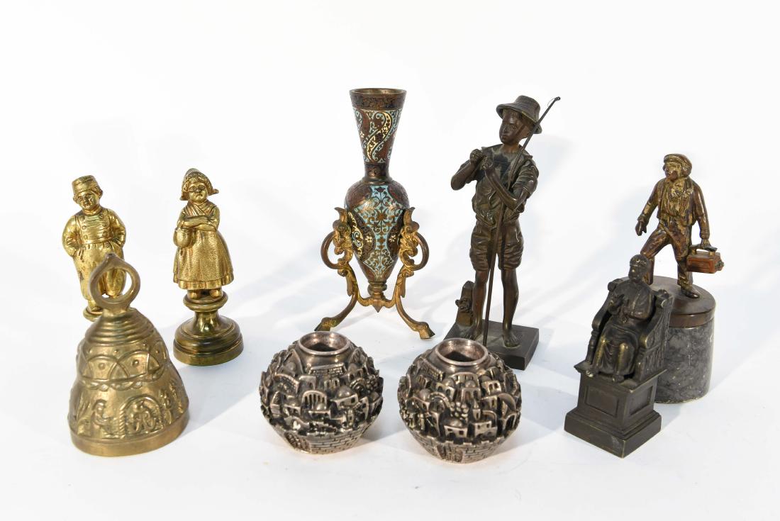 BRONZE SCULPTURE & CHAMPLEVE GROUPING ETC (1 of 11)