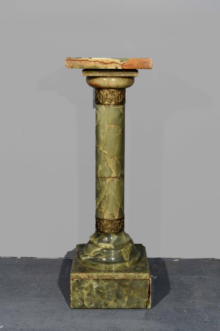 ONYX MARBLE & ORMOLU PEDESTAL (1 of 8)