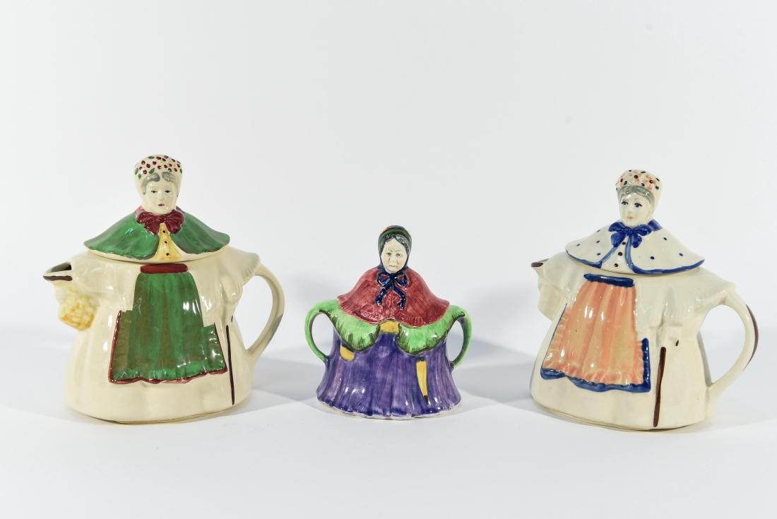 3 ENGLISH FIGURAL TEAPOTS (1 of 10)