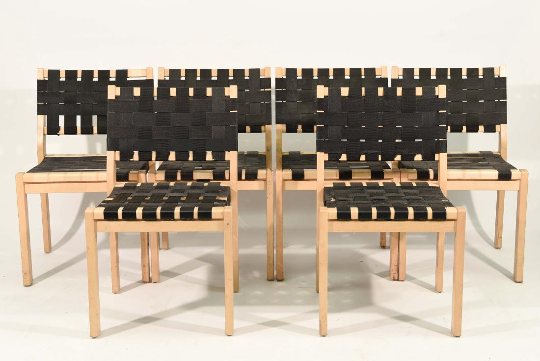 (6) JENS RISOM STYLE WEBBED CHAIRS (1 of 10)