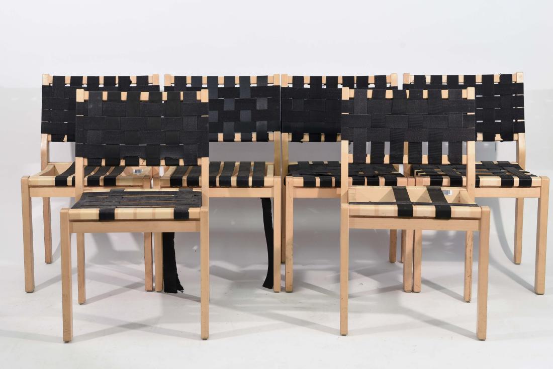 (6) JENS RISOM STYLE WEBBED CHAIRS (1 of 10)