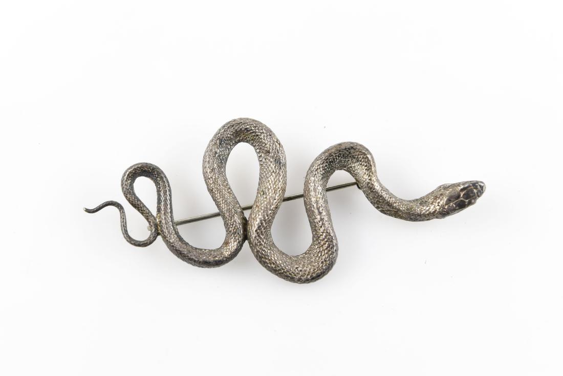 STERLING SILVER SNAKE BROOCH (1 of 4)
