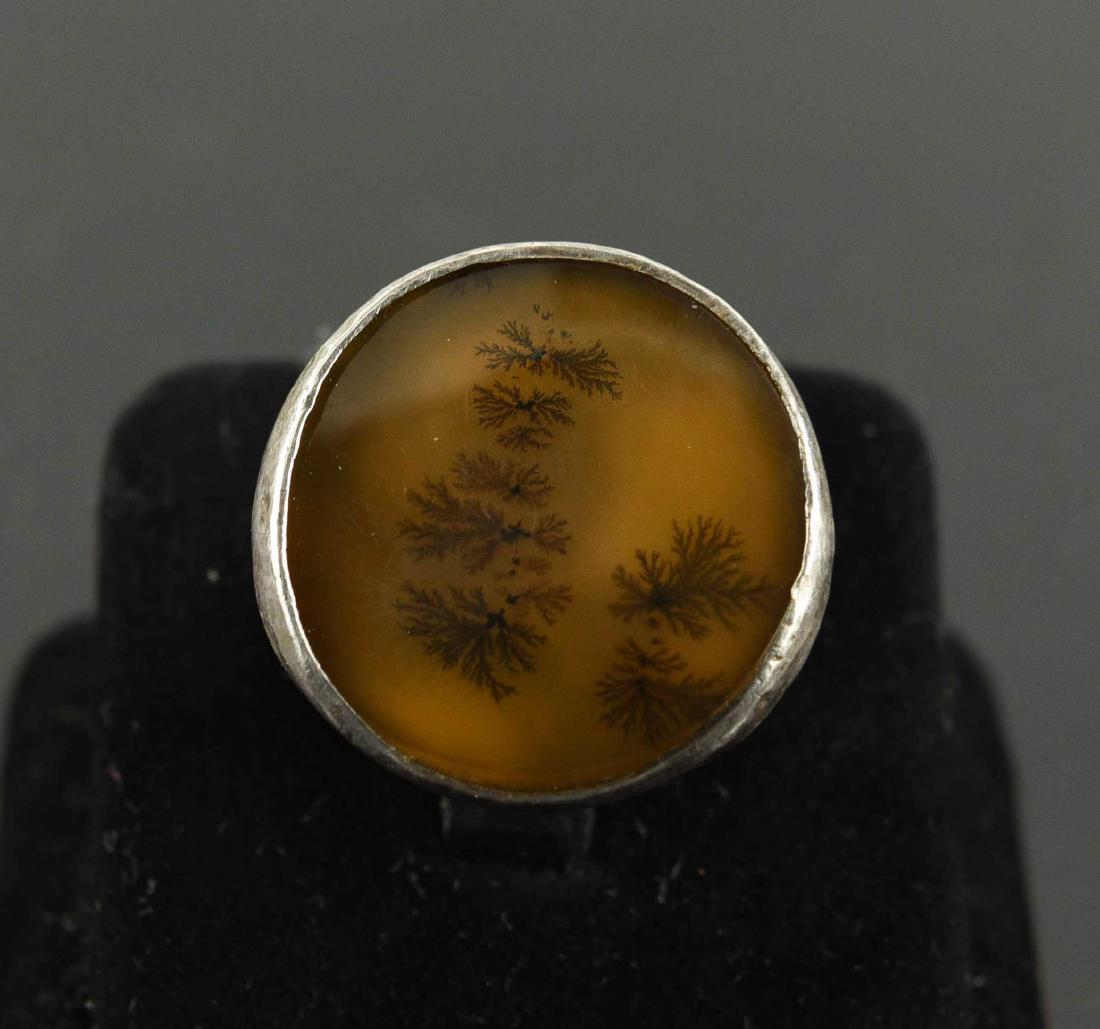 MOSS AGATE STERLING SILVER RING (1 of 8)