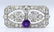 Art Deco Plat. Amethyst and Diamond Brooch