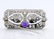 Art Deco Plat. Amethyst and Diamond Brooch - 2