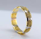 18k Two Tone Diamond Bangle in the style of BVLGARI