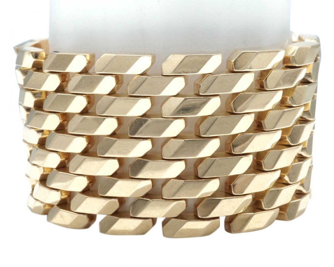 Italian 18 Karat Gold Wide Link Bracelet (1 of 6)