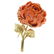 David Webb 18k Gold Coral Flower Brooch