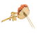 David Webb 18k Gold Coral Flower Brooch - 7