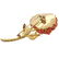 David Webb 18k Gold Coral Flower Brooch - 8