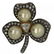 Silver & Gold Rose Cut Diamond With Cultured Pearl Broo