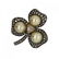 Silver & Gold Rose Cut Diamond With Cultured Pearl Broo - 3