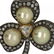Silver & Gold Rose Cut Diamond With Cultured Pearl Broo - 5