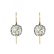 Antique Silver & Gold Old Mine Cut Diamond Earrings