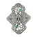 Art Deco Platinum Diamond Emerald Ring