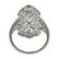 Art Deco Platinum Diamond Emerald Ring - 3