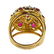 GIA 5.10ct K I1 Diamond Ruby 14k Gold Ring - 3