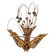 Antique 18k Gold Diamond Natural Pearl Gem Set Bird - 3