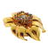 Retro 18K Gold Diamond Sapphire Emerald Ruby Flower - 2