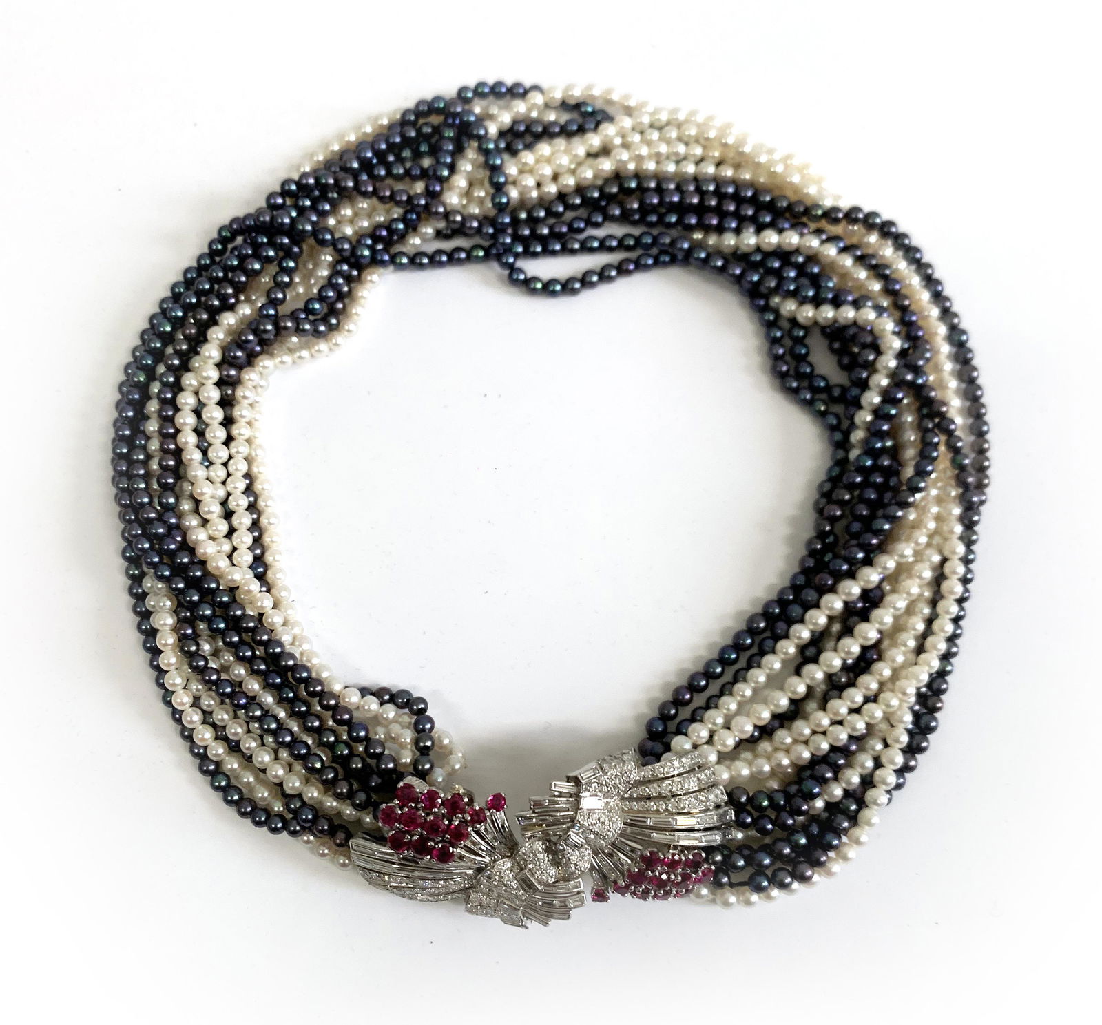 VCA Diamond Ruby Pearl Necklace (1 of 4)