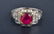 66: Art Deco platinum ruby & diamond ring - 2