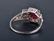 66: Art Deco platinum ruby & diamond ring - 3