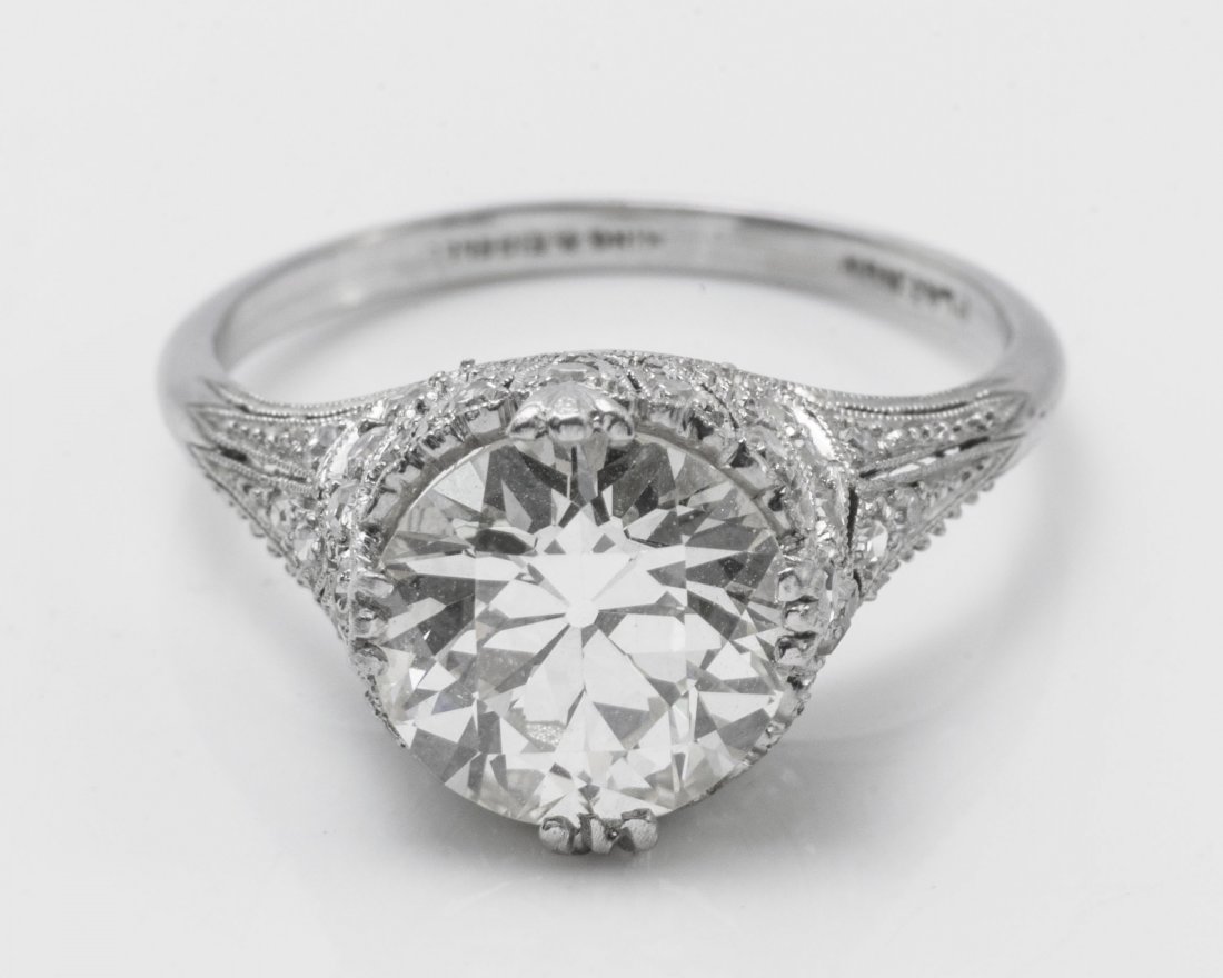 Antique King & Eisele Edwardian Plat. Diamond Ring. (1 of 5)