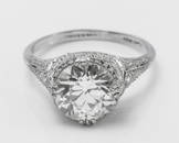 Antique King & Eisele Edwardian Plat. Diamond Ring.