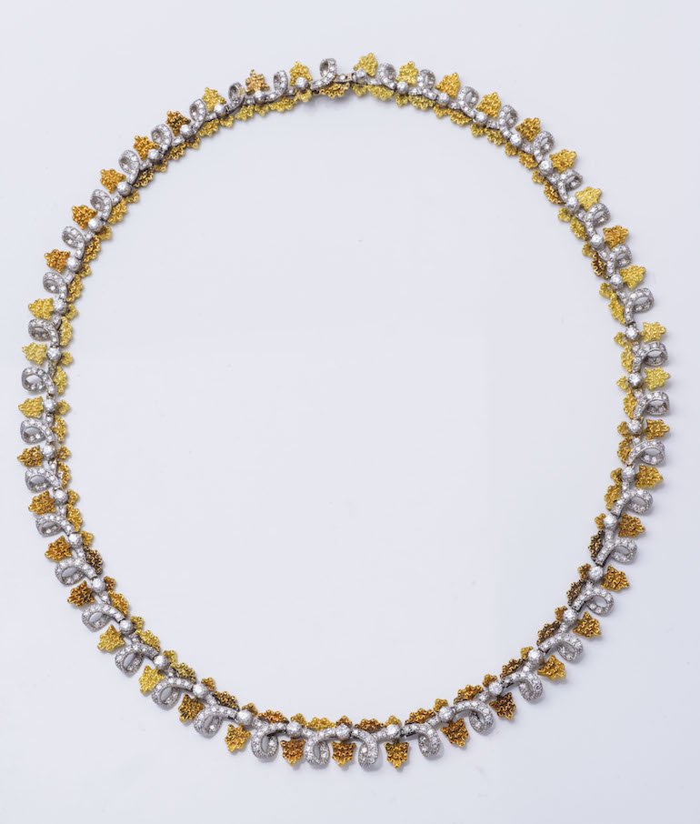 Buccellati 18K WG & YG Diamond Necklace. (1 of 6)