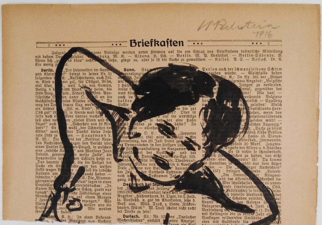 Hermann Pechstein (1881-1955) Brush & Ink Sketch (1 of 2)